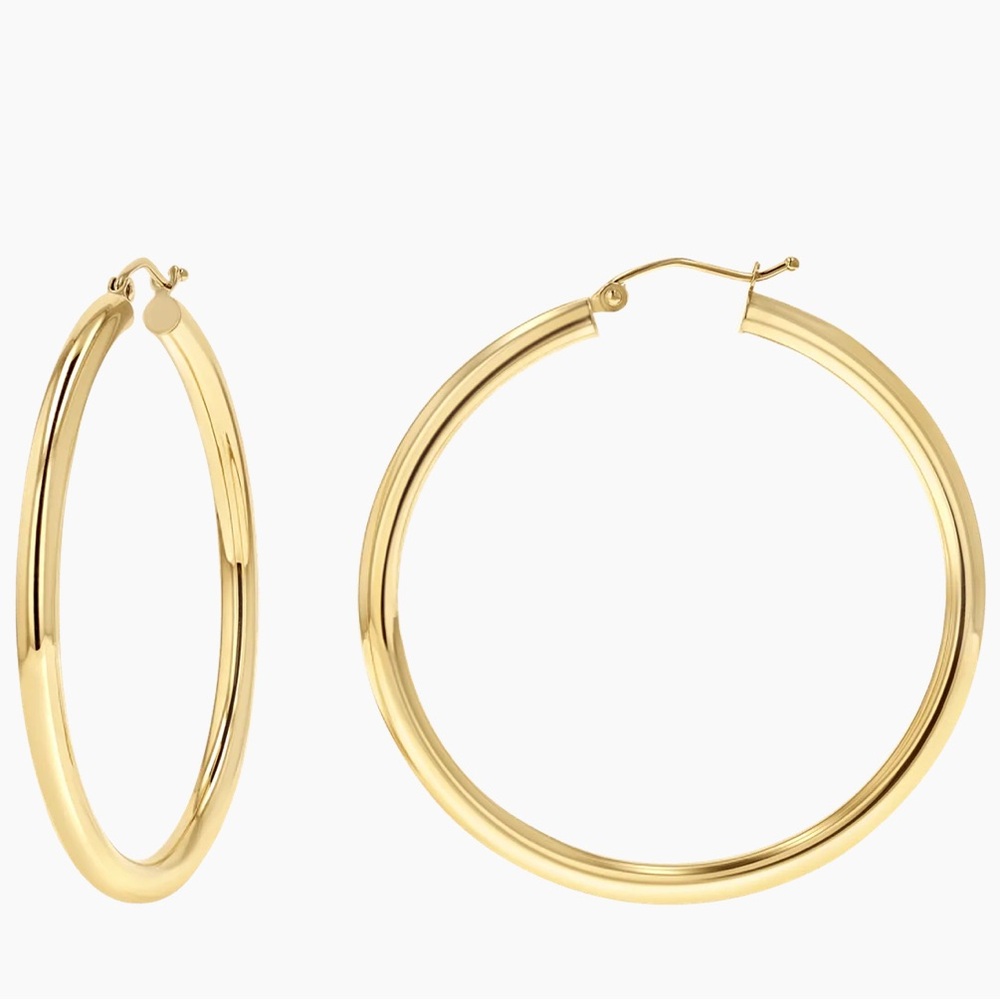 Elegant 14k Gold Hoop Earrings